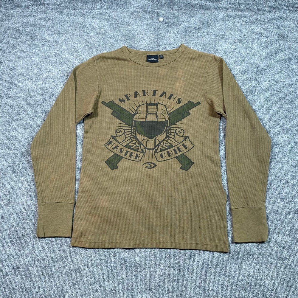 Bungie Halo 3 Master Chief Thermal Shirt Mens Medium Brown Xbox 360 2007 Promo